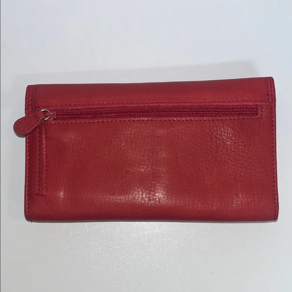 Rolfs Vintage Genuine Red Leather Women's Wallet, 7x4, Classic, Timeless